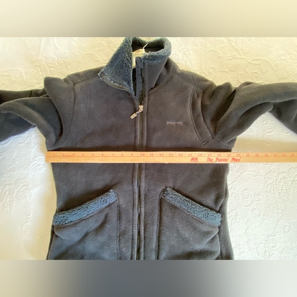 Rare Patagonia Synchilla Windzone Jacket w/ Velour Like Fleece Women Small Black - Picture 9 of 12
